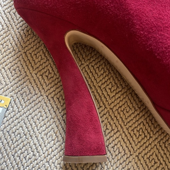 Miu Miu Burgundy Peep Toe Heels, 38 - Picture 12 of 12